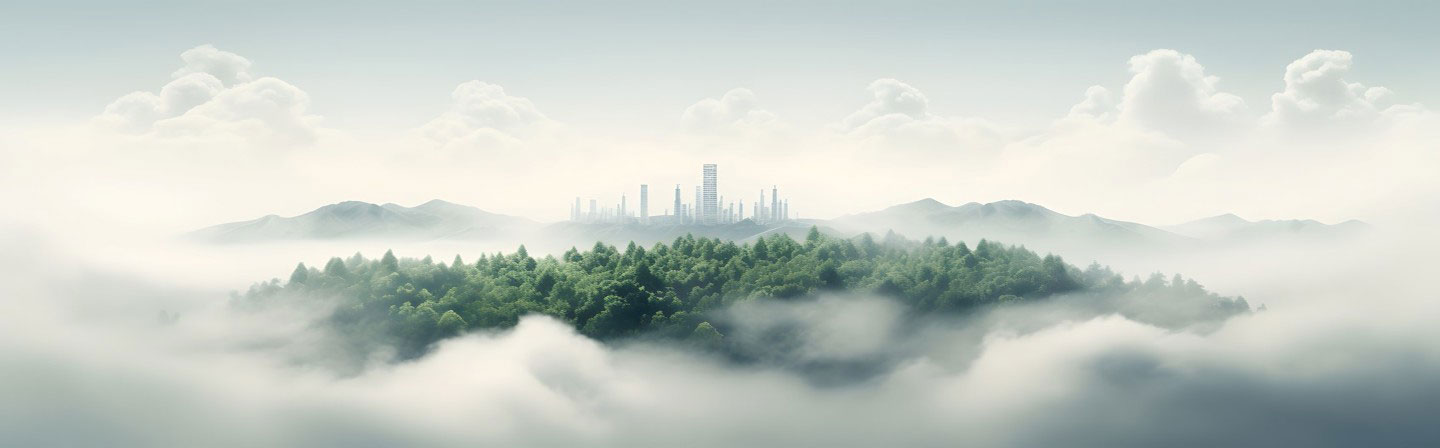 CO2 weißer Nebel, Konzept zur Darstellung des Problems der Kohlenstoffdioxidemissionen, der globalen Erwärmung und der nachhaltigen Entwicklung.
